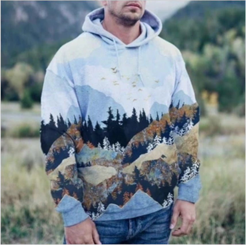 Woollen Printed Super Flexible & Casual Hoodie for Men