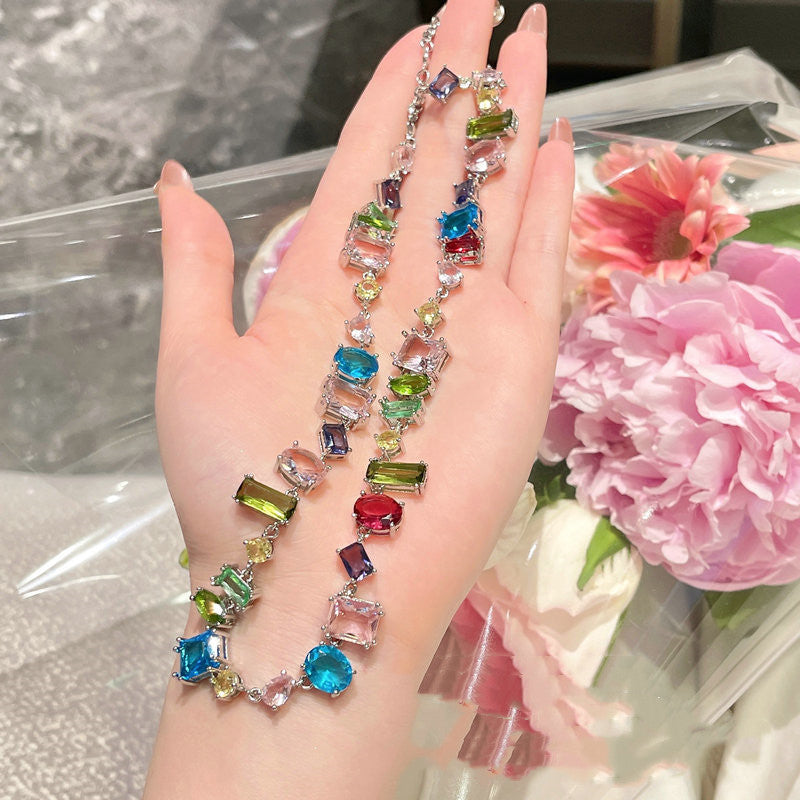 Colourful Gemstone Bracelet cum Necklace