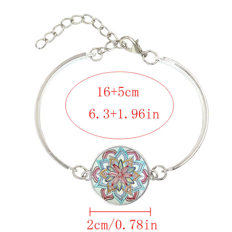 Mandala Flower Time Gemstone Necklace for special girl