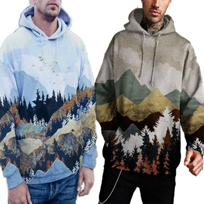 Woollen Printed Super Flexible & Casual Hoodie for Men