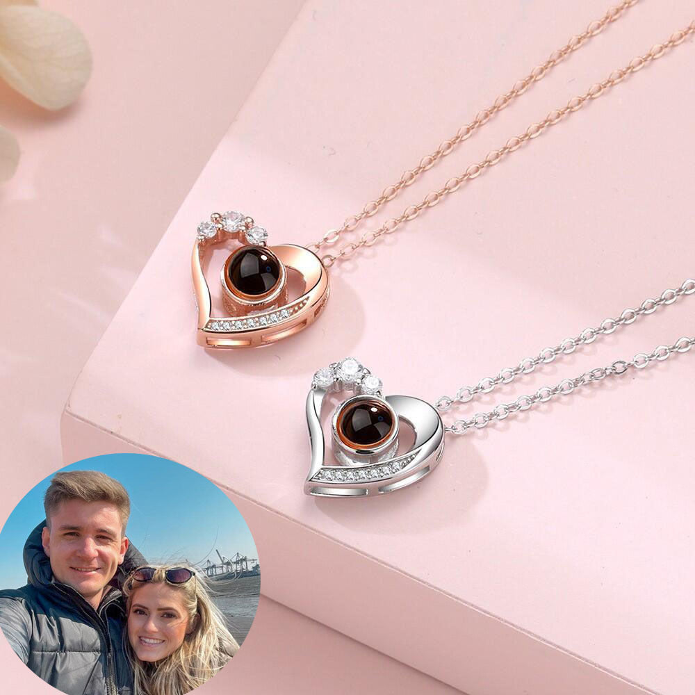 925 Silver Photo projection Necklace