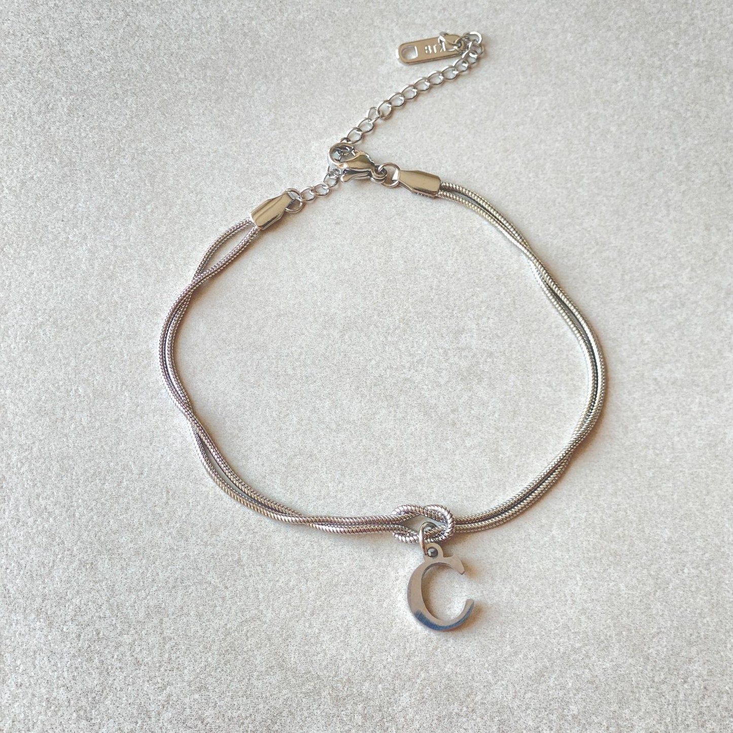 Stainless Steel Bracelet Hand Knotted