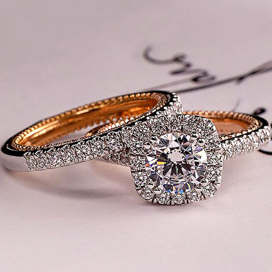 Fashion Exquisite Luxury Zircon Couple Rings