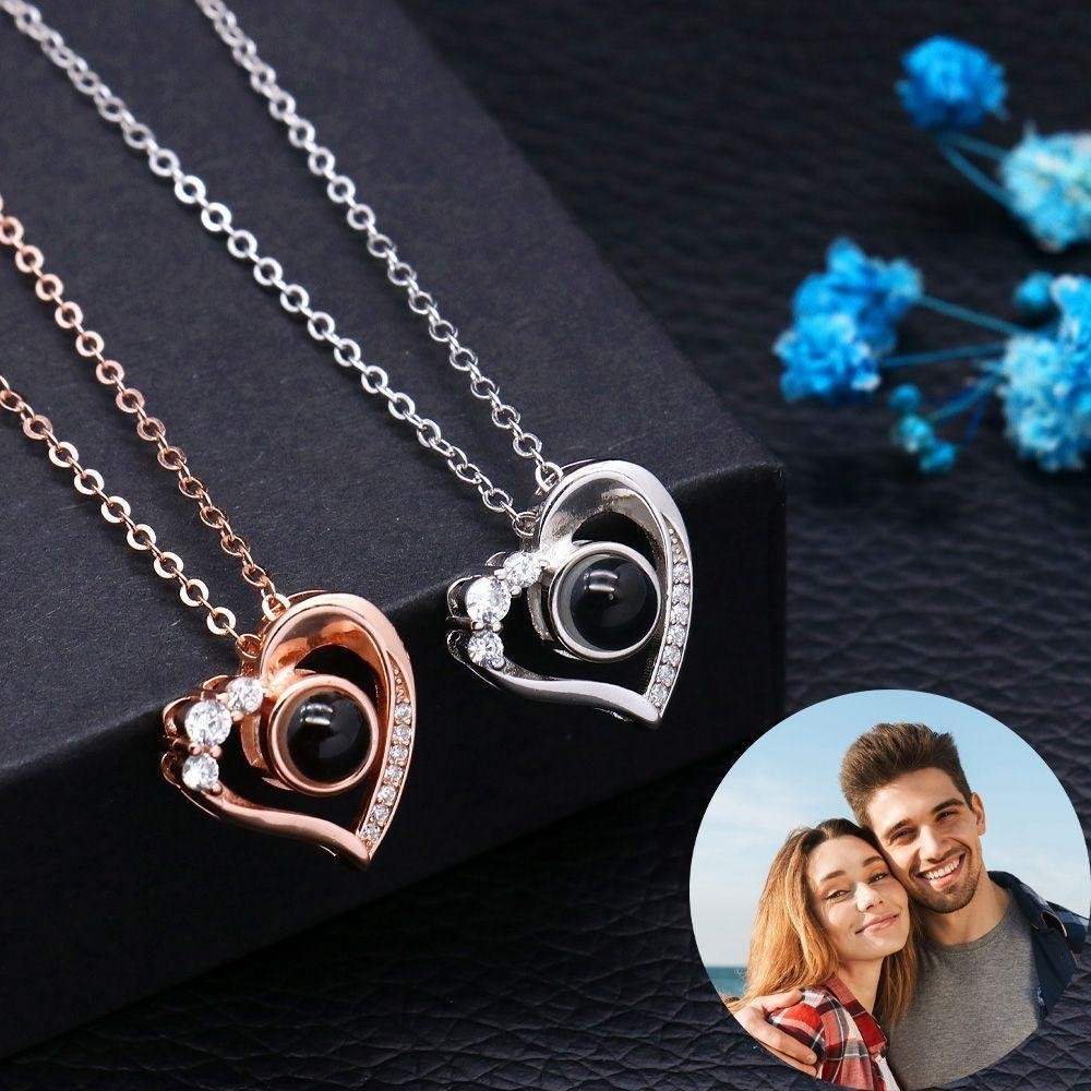 925 Silver Photo projection Necklace