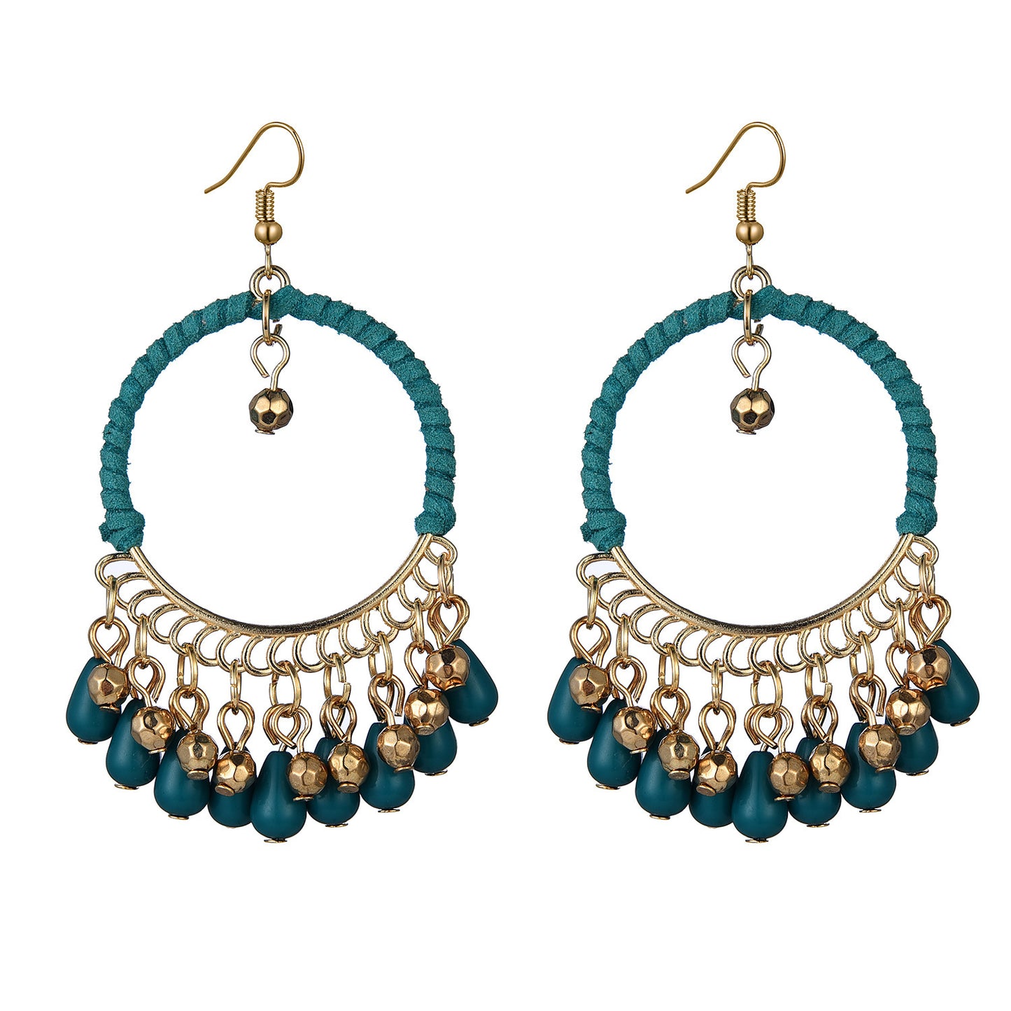 European And American National Style Temperament Hand-woven Earrings