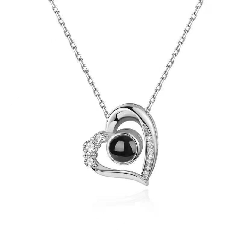 925 Silver Photo projection Necklace