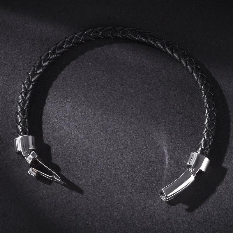 Hand-woven Leather Stainless Steel Classic Luxury Bracelet