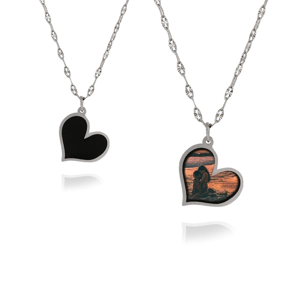 Black Hot Activated Magic Necklace / Heated Heart Magic Necklace