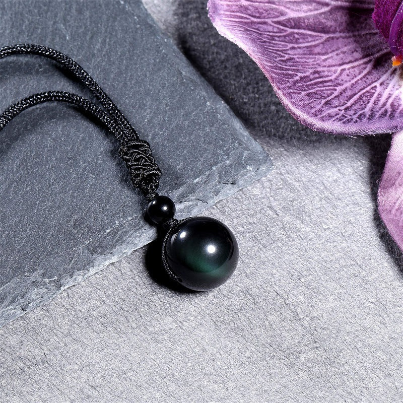 Natural Obsidian Pendant  For Men And Women