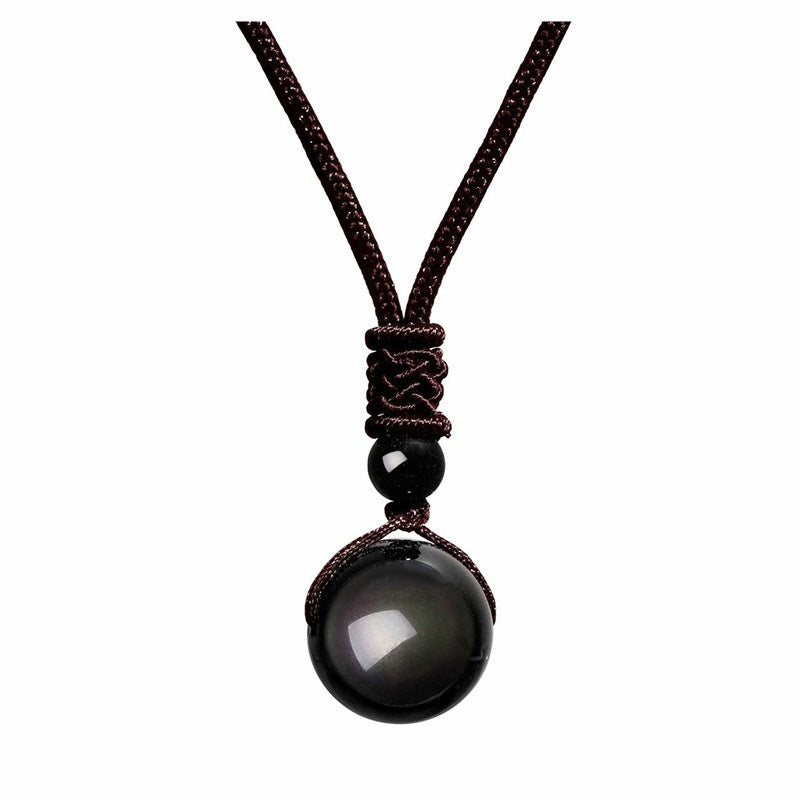 Natural Obsidian Pendant  For Men And Women