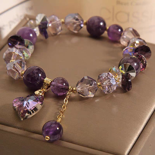 Natural Amethyst Authentic Chinese Bracelet Love Gem