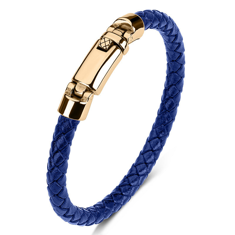 Hand-woven Leather Stainless Steel Classic Luxury Bracelet