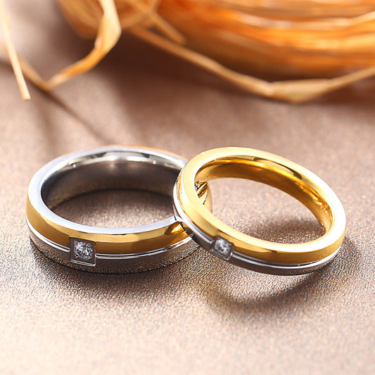 Exclusive Titanium Steel Men And Women Couple Rings